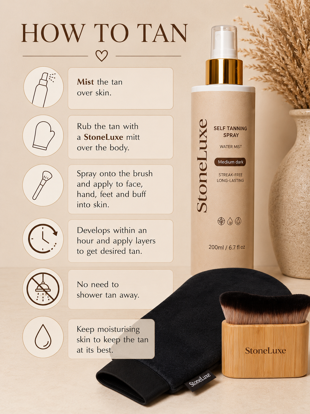 Tanning Water Spray